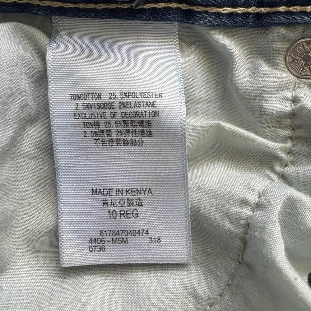 Levi's Girls Girlfriend Jeans Kids Size 10 Reg‎ Blue Distressed Adjusted Waist